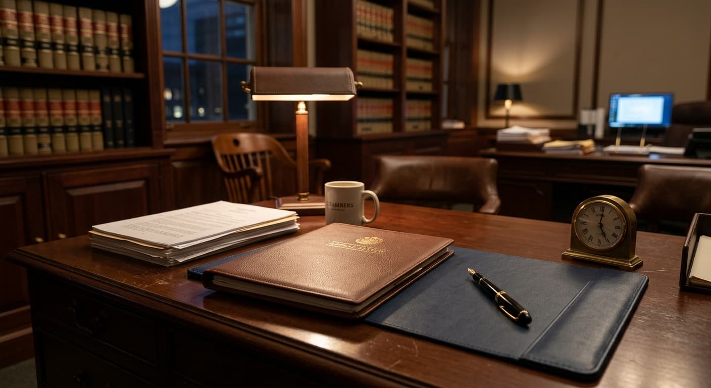 Small business owner reviewing a government contract debrief and protest documents